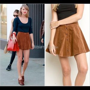 Brandy Melville Brya button down corduroy skirt